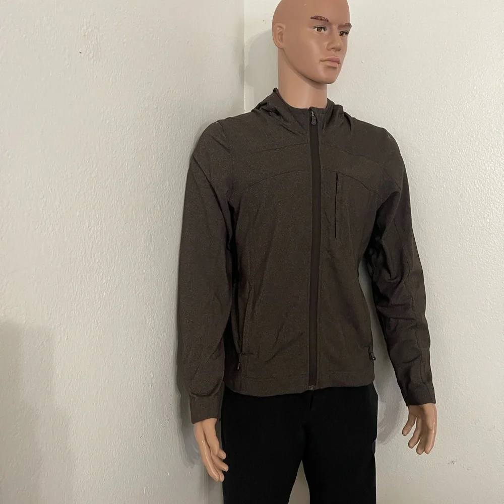 Lululemon The Contender Full Zip Jacket-Size (S)-Brown Hooded Jacket - Picture 2 of 12